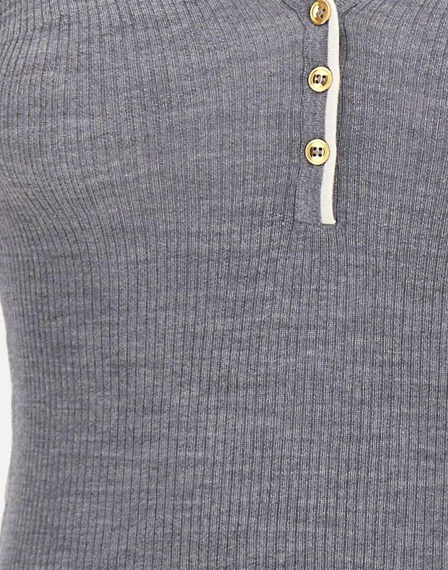 Elisabetta Franchi Polo in lana a costine, view 5