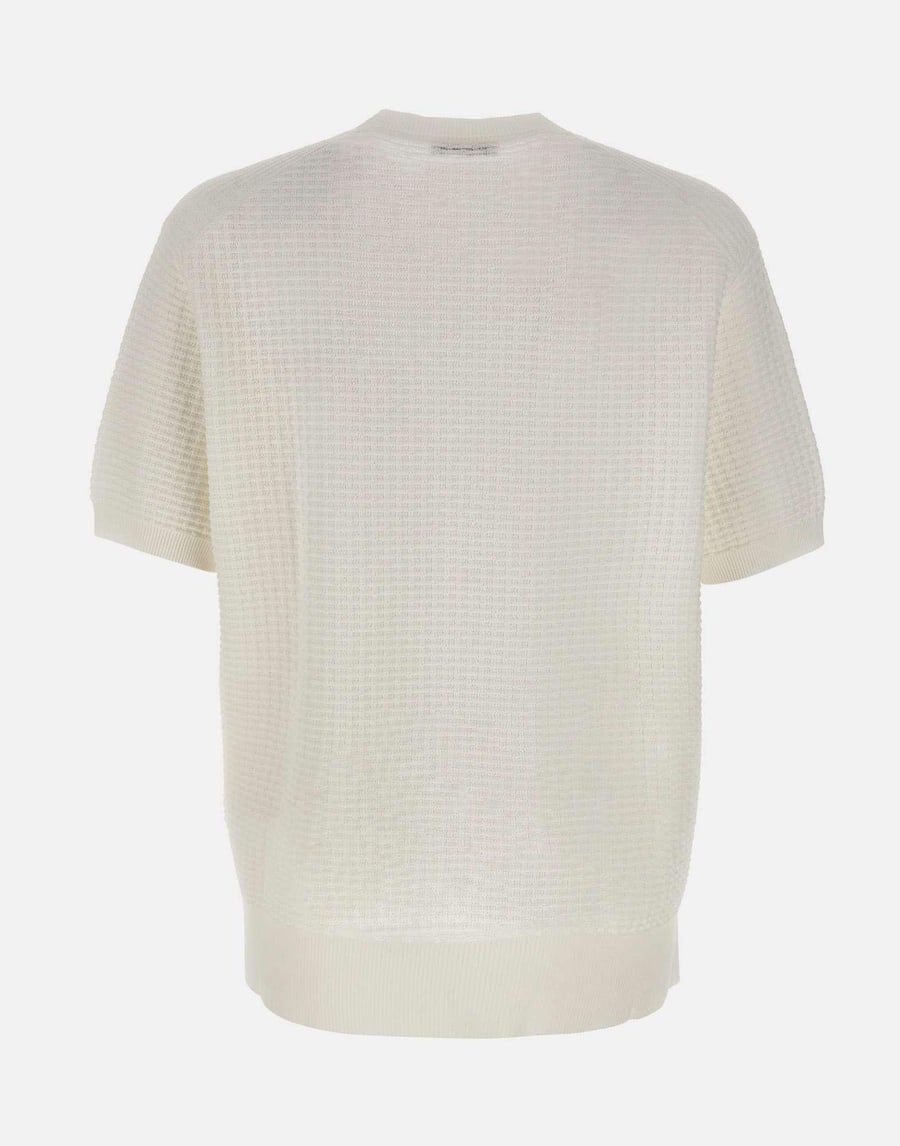 KANGRA Maglia girocollo in cotone punto alverare, view 3