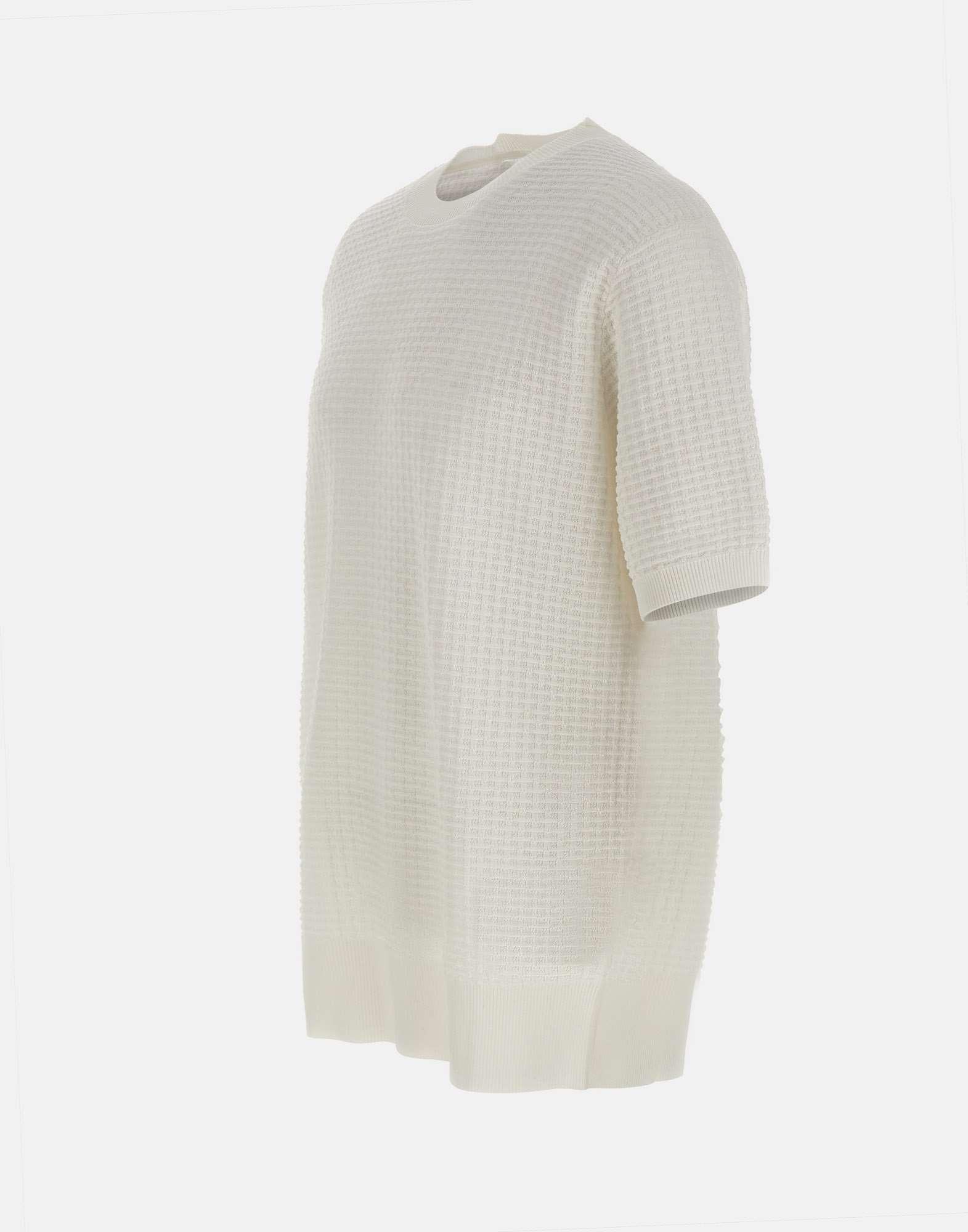 KANGRA Maglia girocollo in cotone punto alverare, view 2