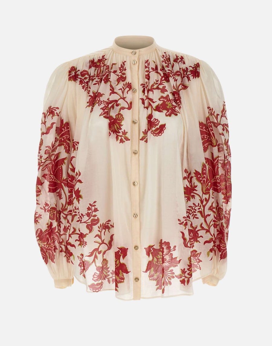 Etro Camicia in cotone con stampa floreale