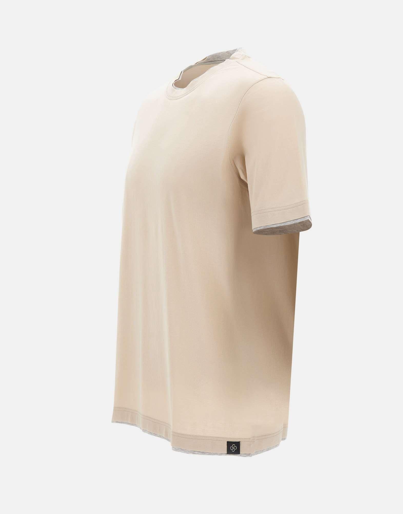 GRAN SASSO T-shirt in cotone con profili doppiati, view 2