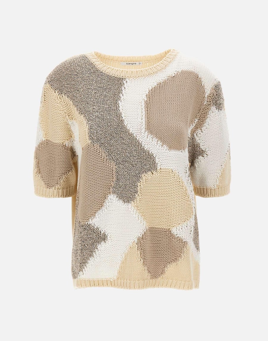 KANGRA Maglia patchwork a maniche corte
