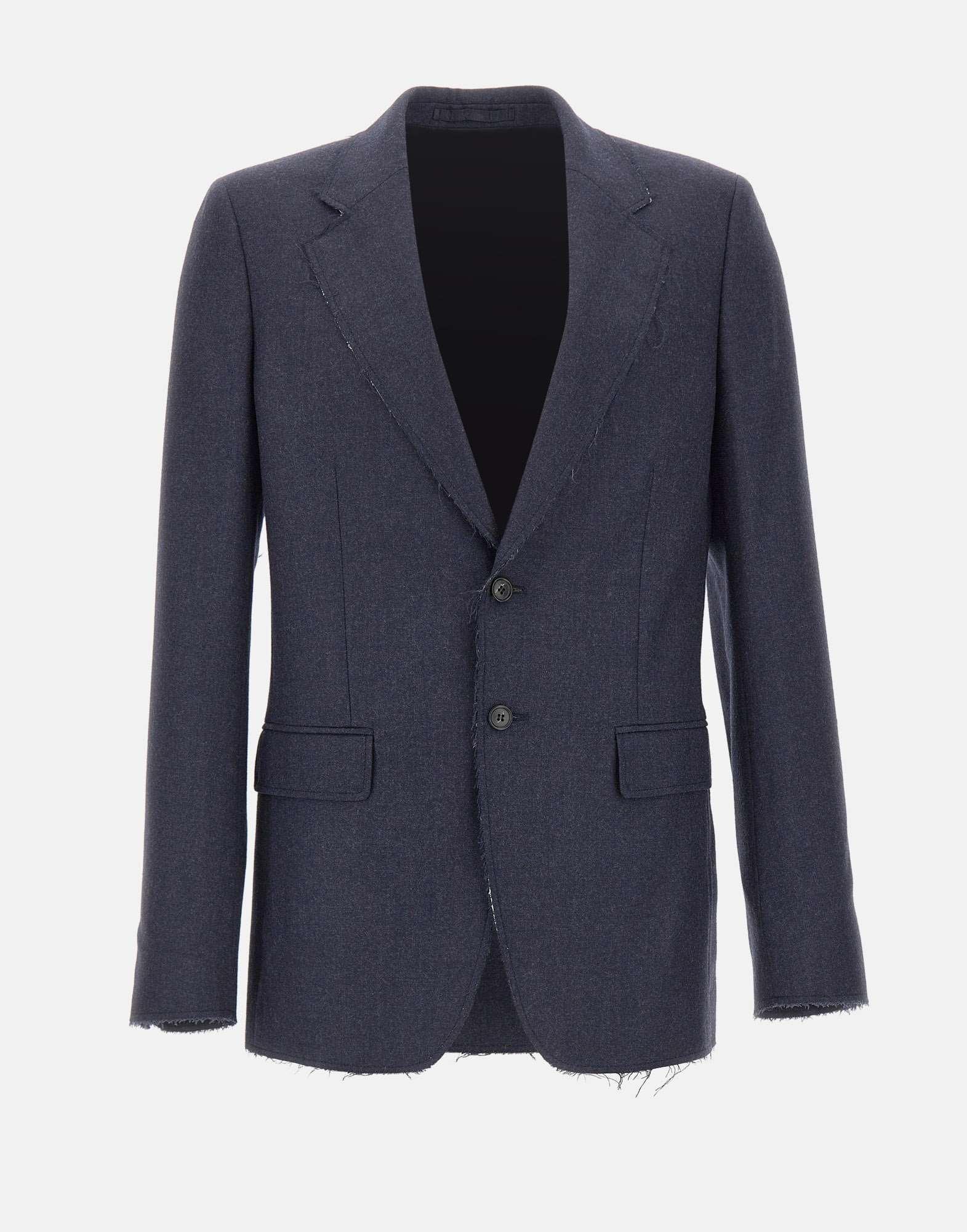 MM6 Maison Margiela Blazer in lana con orli sfrangiati