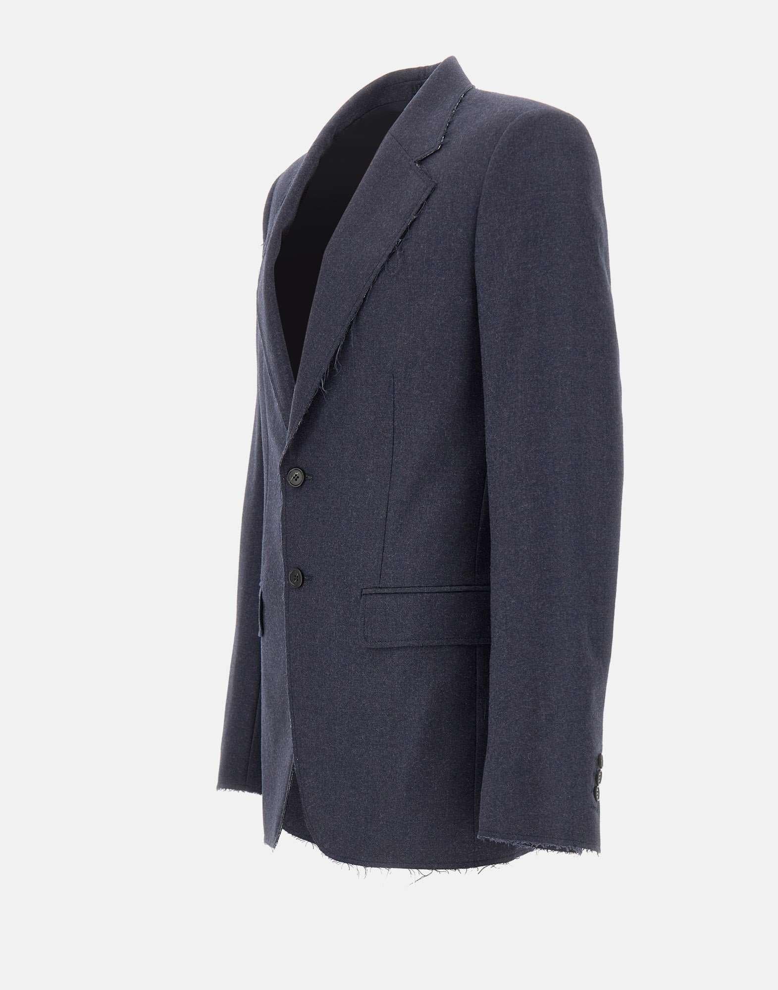 MM6 Maison Margiela Blazer in lana con orli sfrangiati, view 2