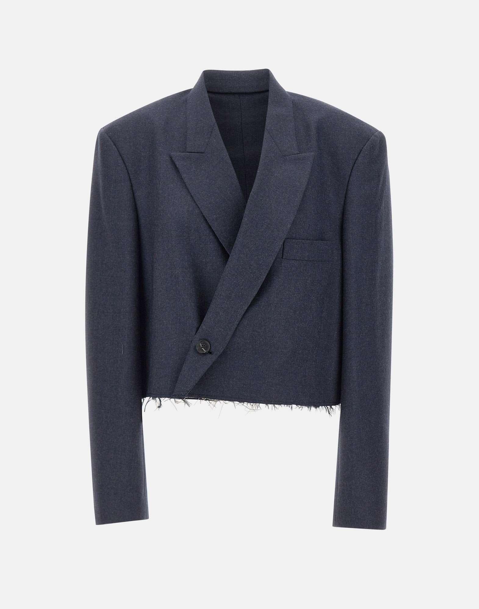 MM6 Maison Margiela Giacca corta con orlo sfrangiato