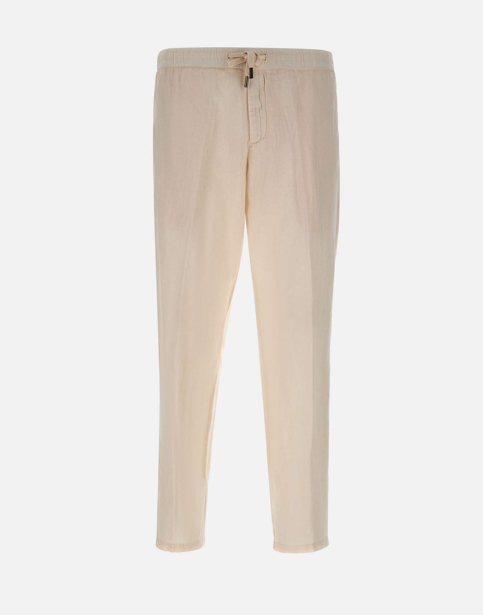 PERFECTION Pantaloni in misto lino con coulisse