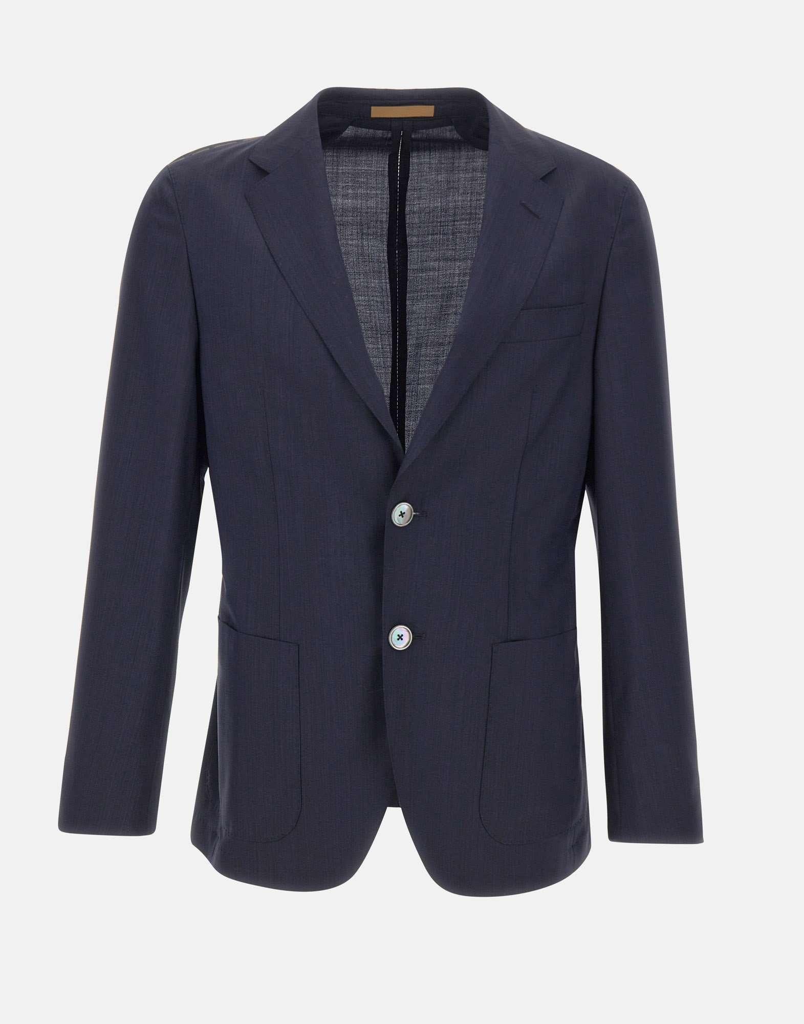 Boss Blazer slim fit in misto lana seersucker
