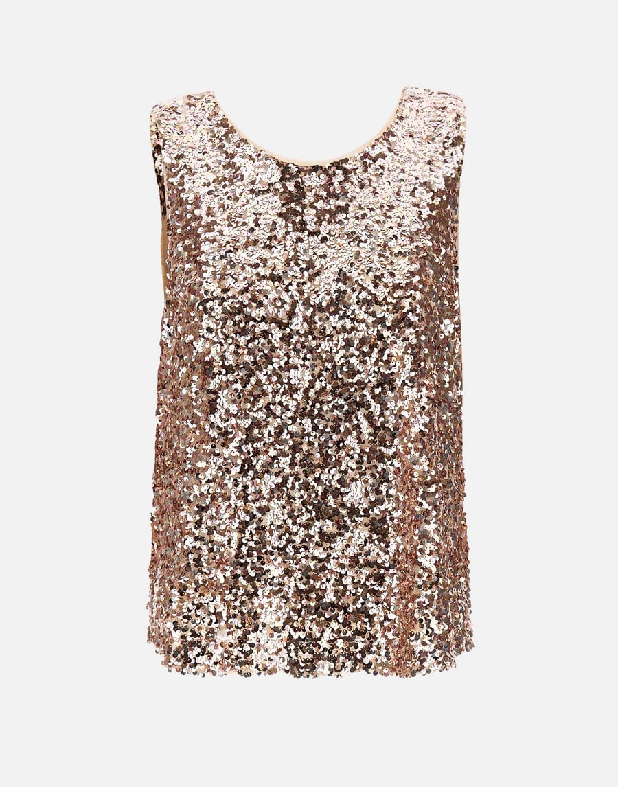 ELENA MIRO' Top con paillettes
