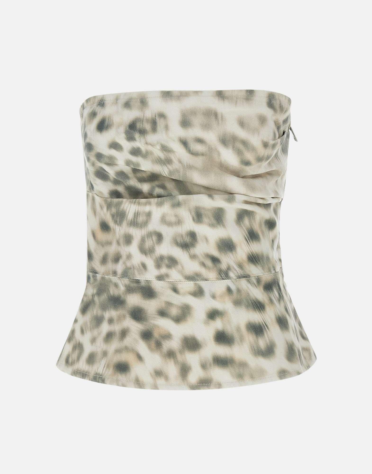 ROTATE BIRGER CHRISTENSEN "Printed denim top"