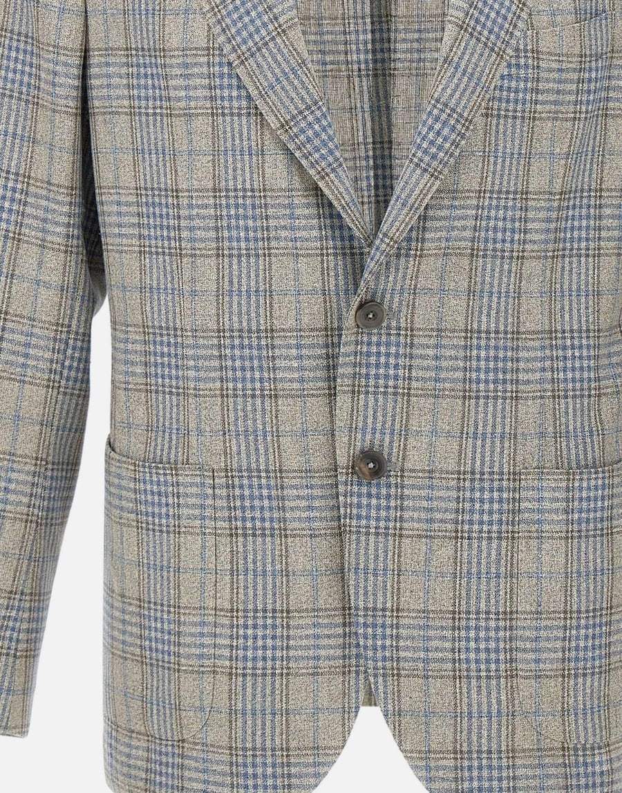 SANTANIELLO Blazer in lana e seta, view 4