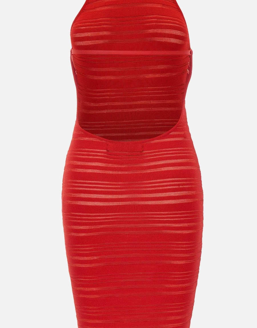 ANDREADAMO Abito  "Striped sheer knit", view 4