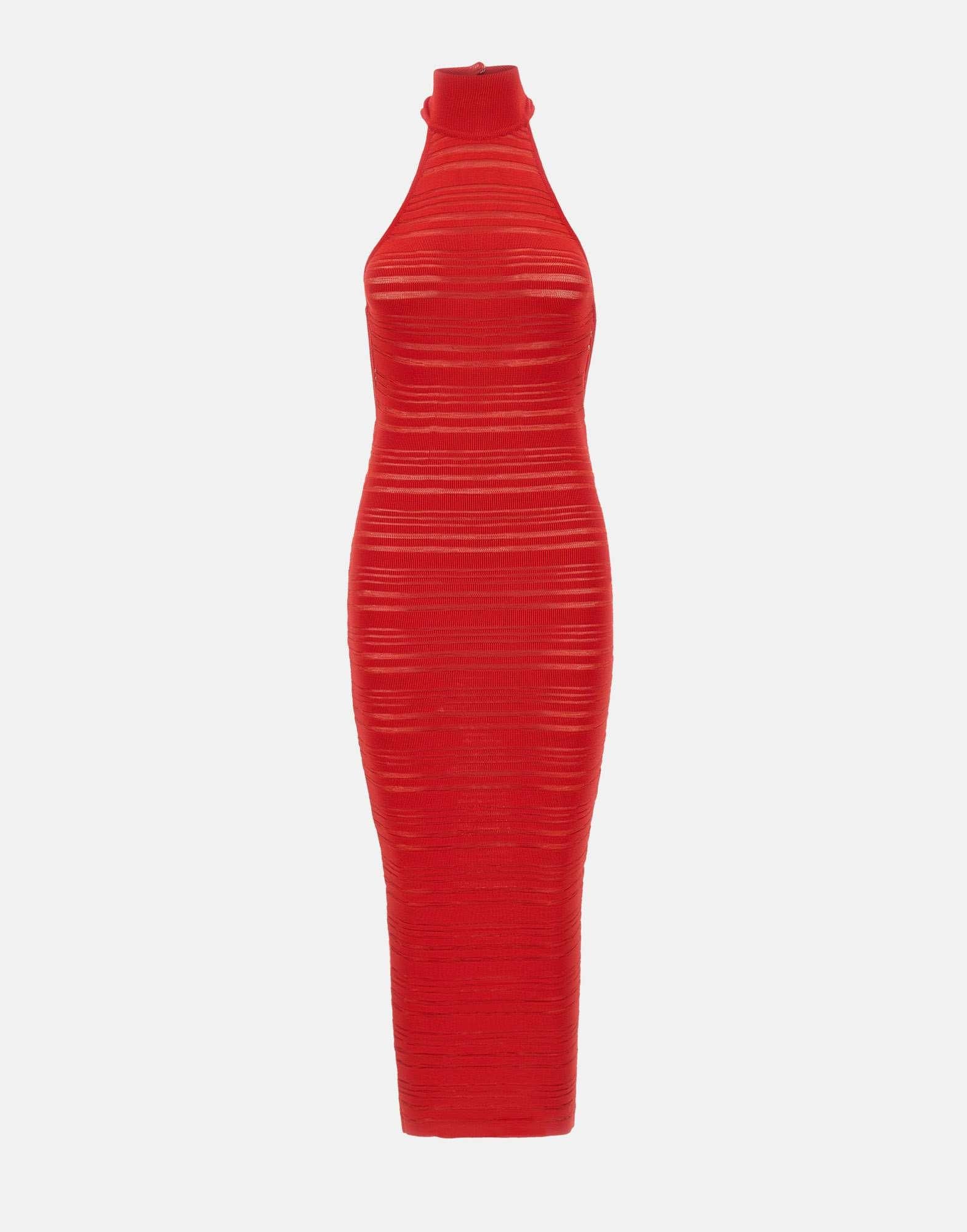 ANDREADAMO Abito  "Striped sheer knit"