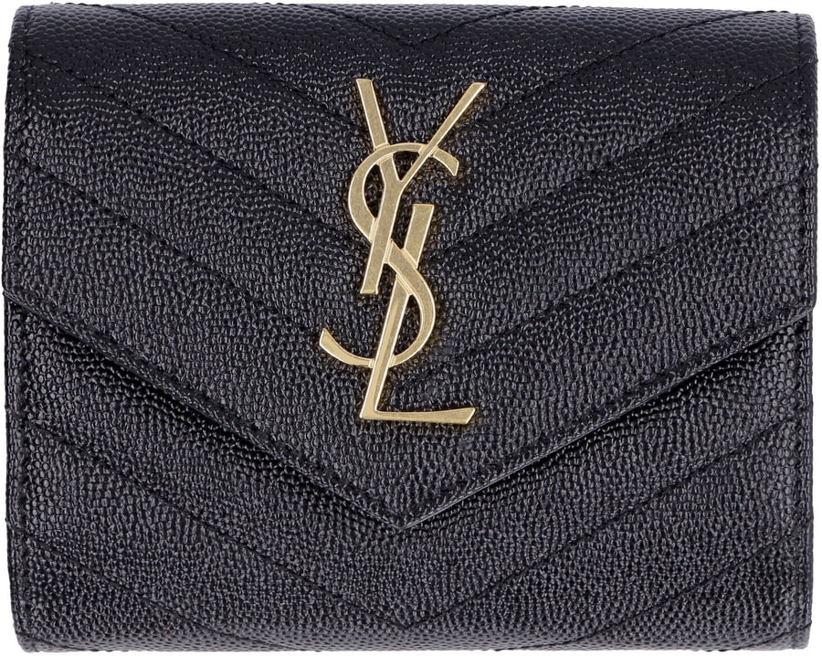 Saint Laurent Portafoglio in pelle con logo