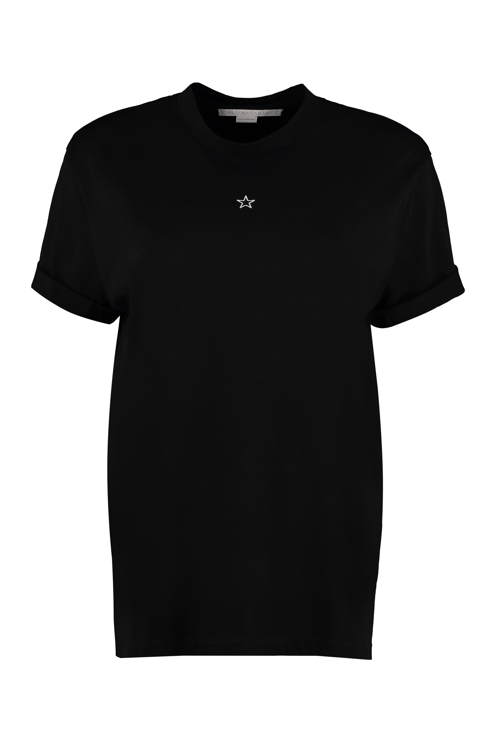 Stella McCartney T-shirt in cotone con stella ricamata