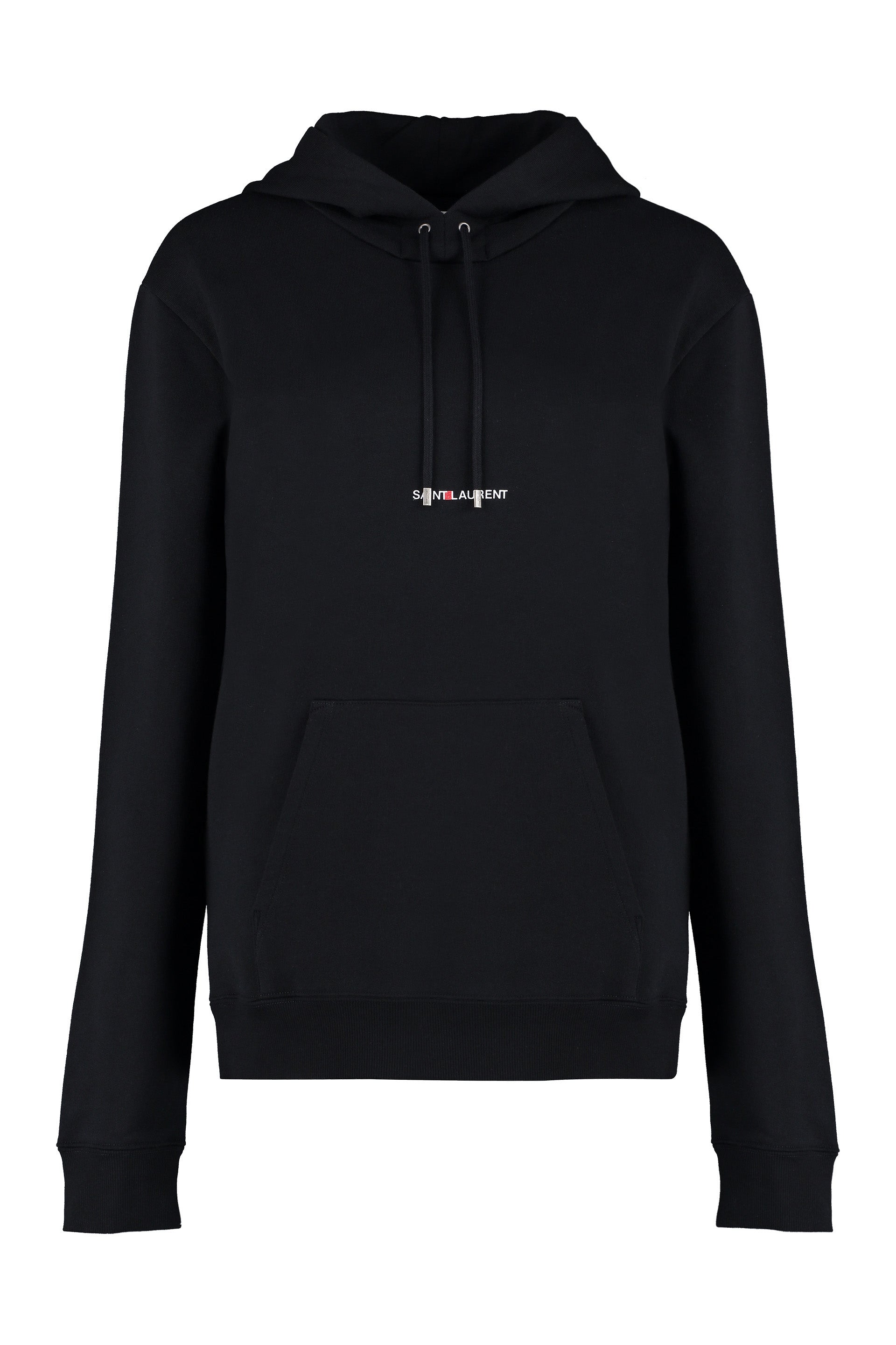Saint Laurent Felpa in cotone con cappuccio