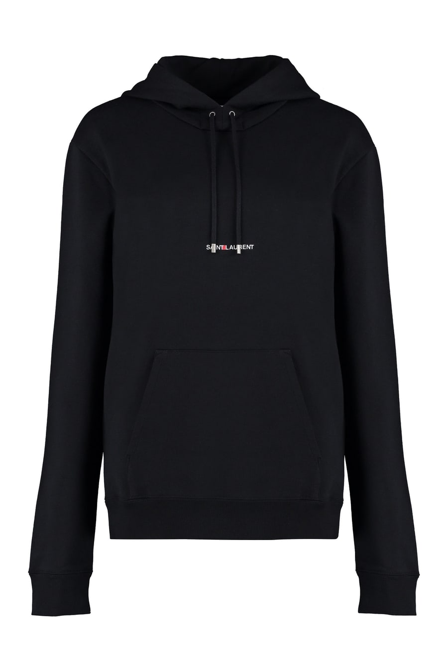Saint Laurent Felpa in cotone con cappuccio
