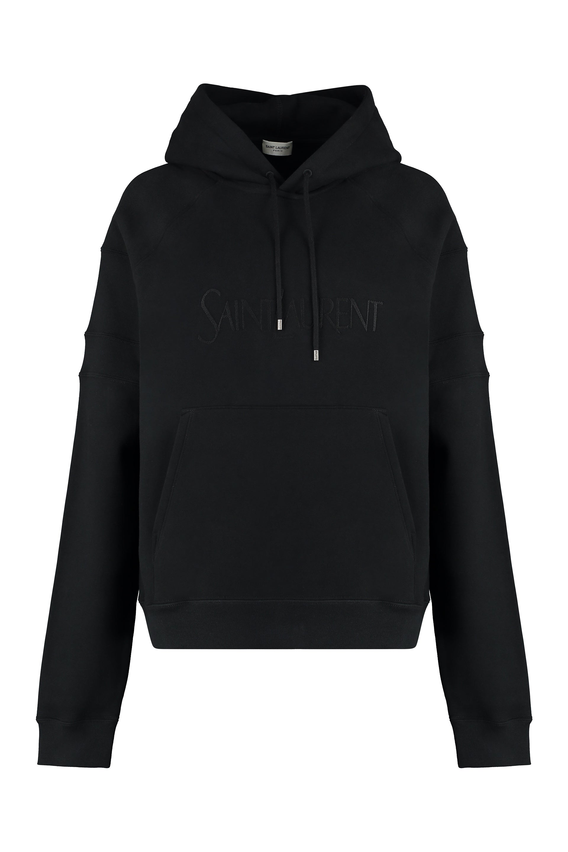 Saint Laurent Felpa in cotone con cappuccio