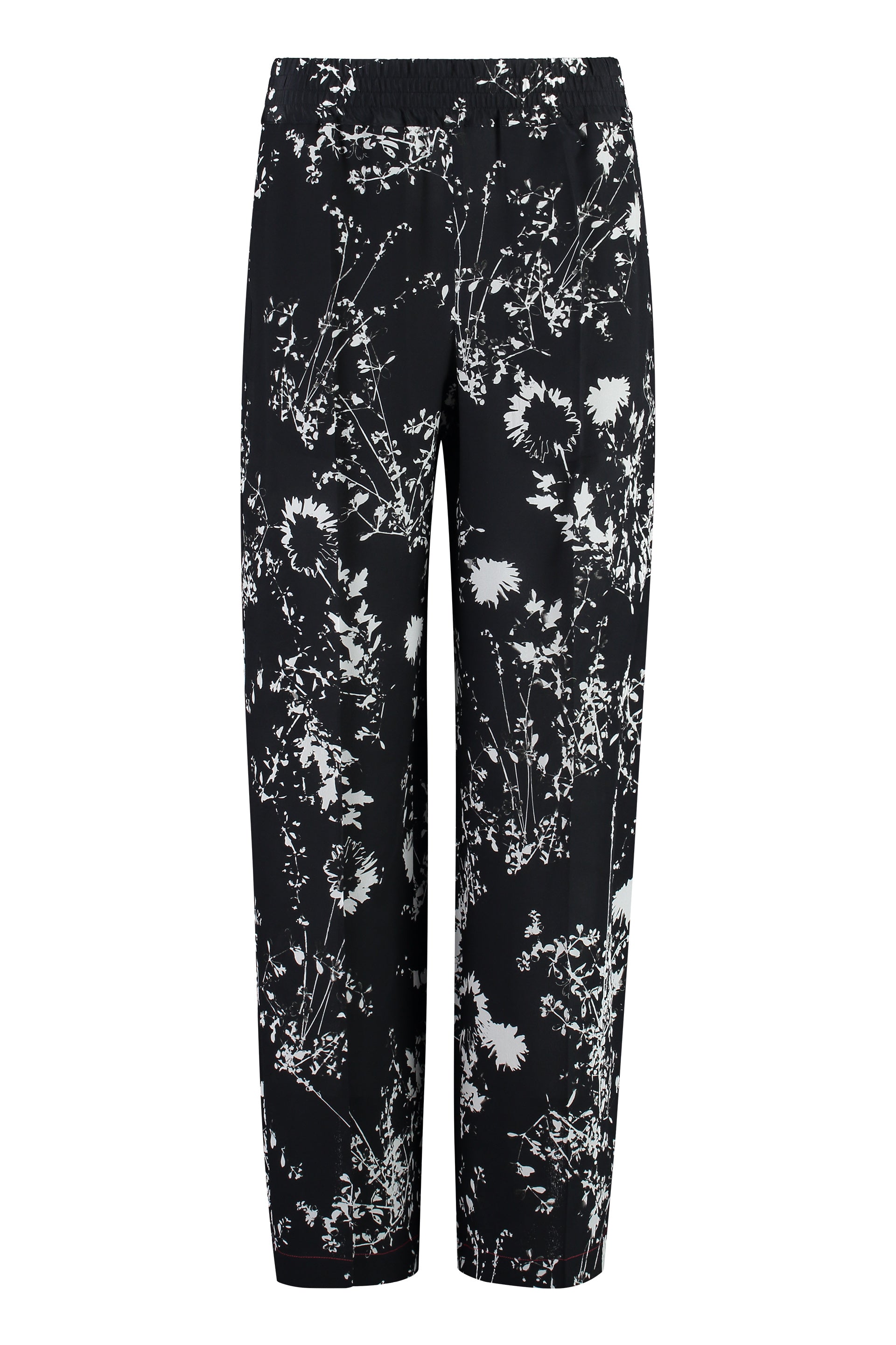 Victoria Beckham Pantaloni in seta stampa floreale