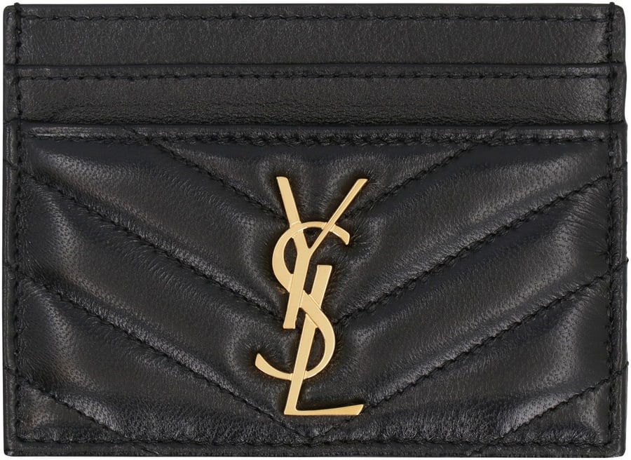 Saint Laurent Portacarte Cassandre in pelle matelassé