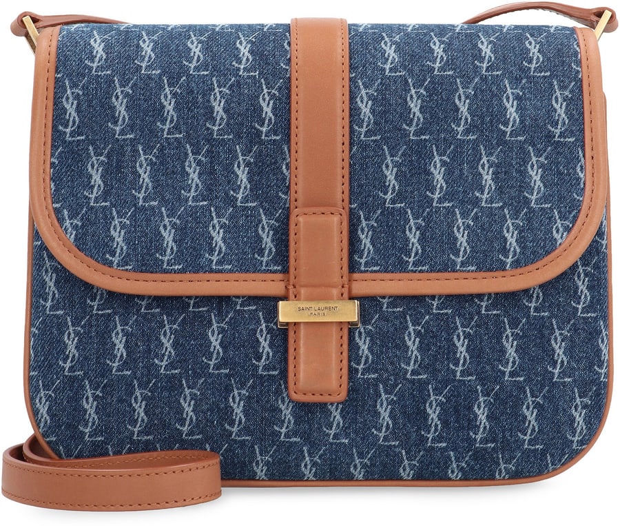 Saint Laurent Borsa a tracolla Satchel in tessuto