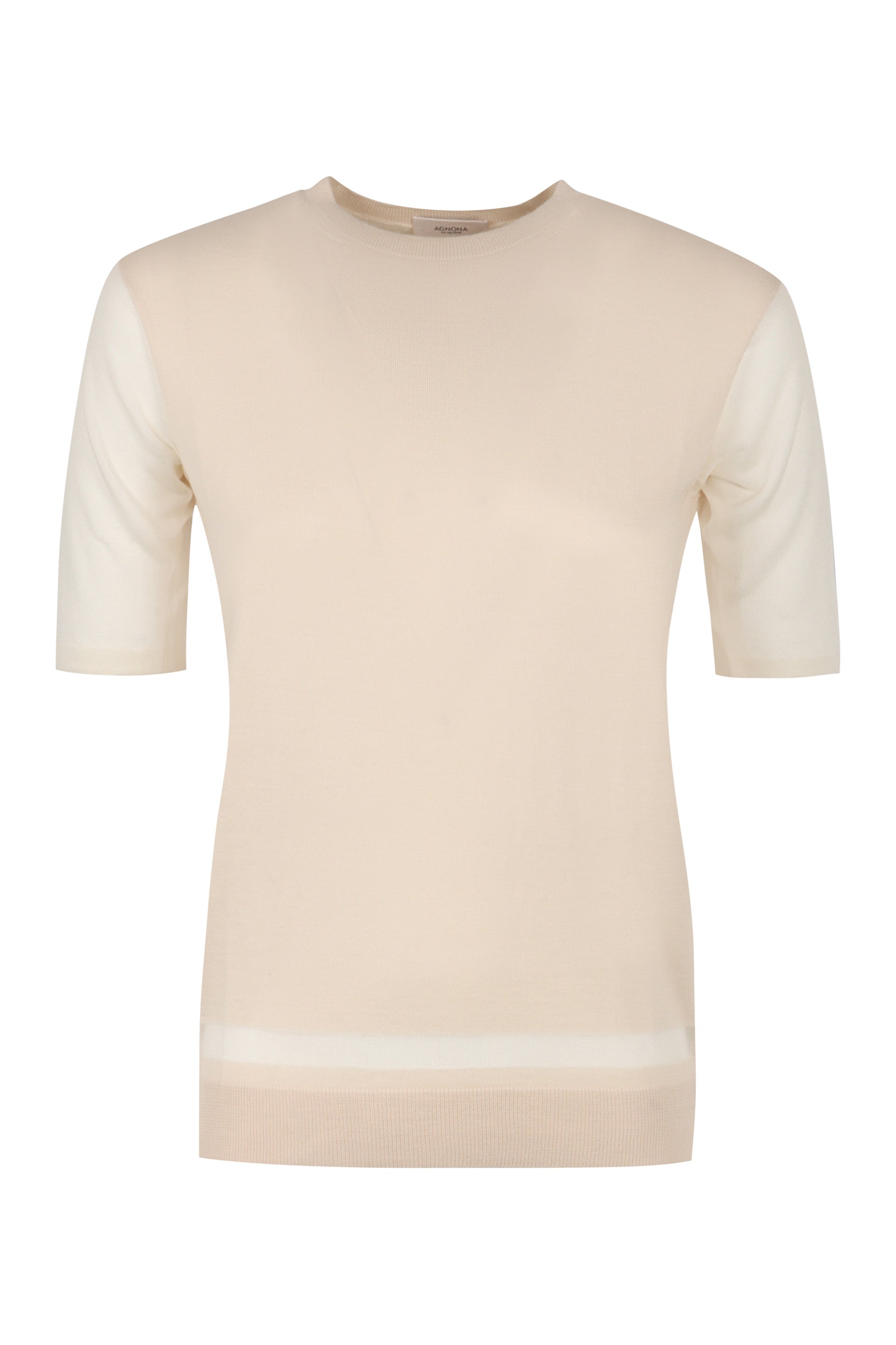 Agnona Top in maglia misto lana