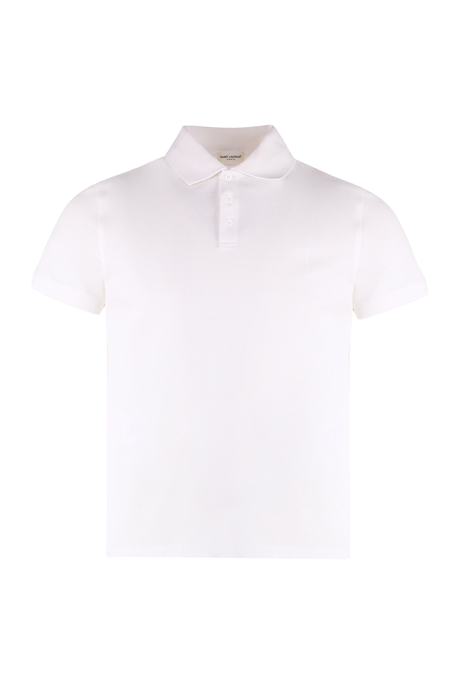 Saint Laurent Polo in piquet di cotone