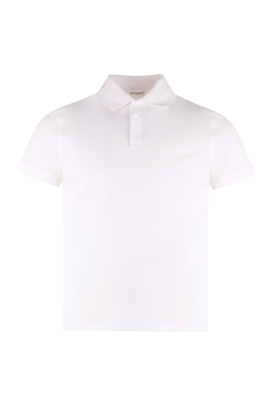 Saint Laurent Polo in piquet di cotone