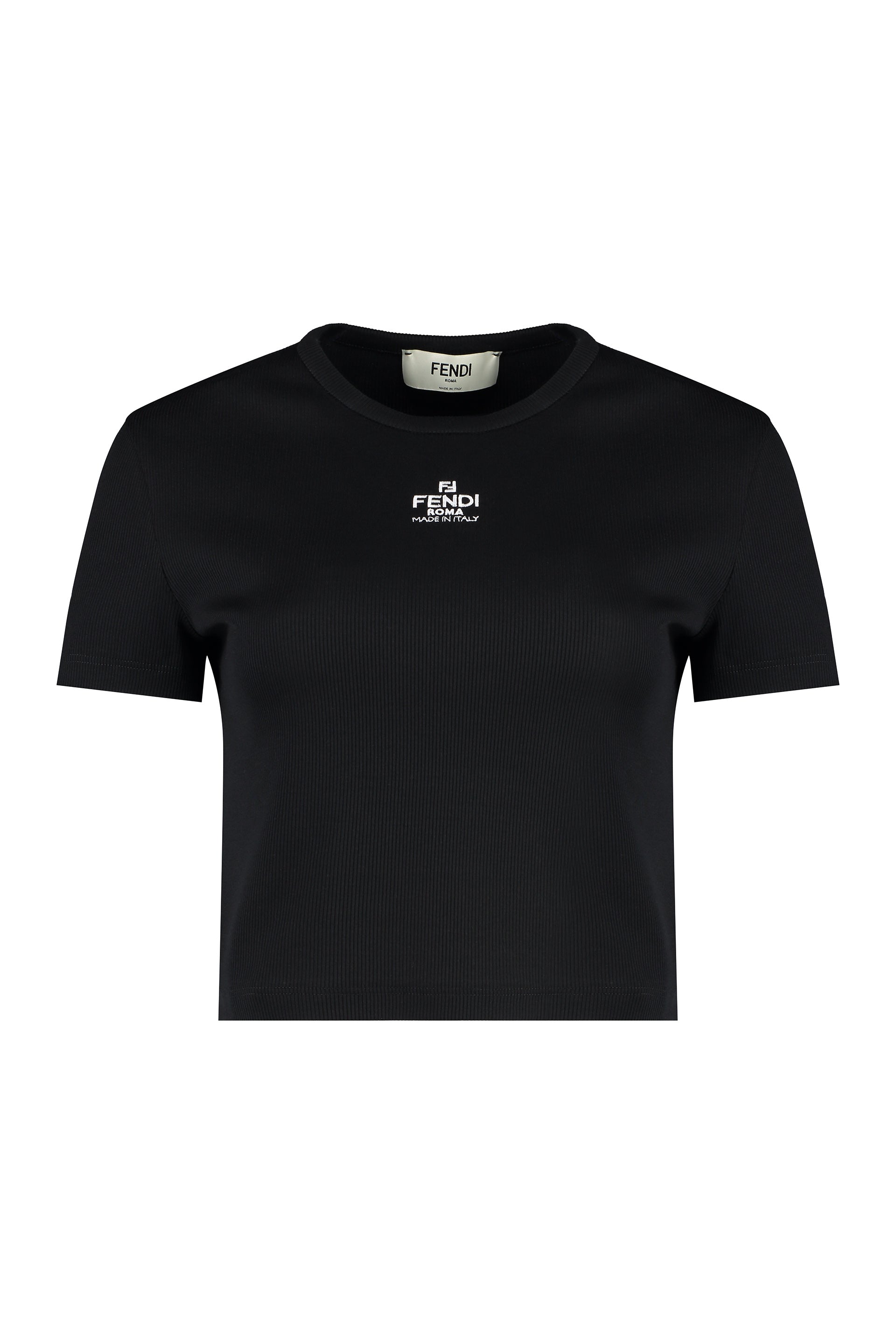 Fendi T-shirt in cotone con logo