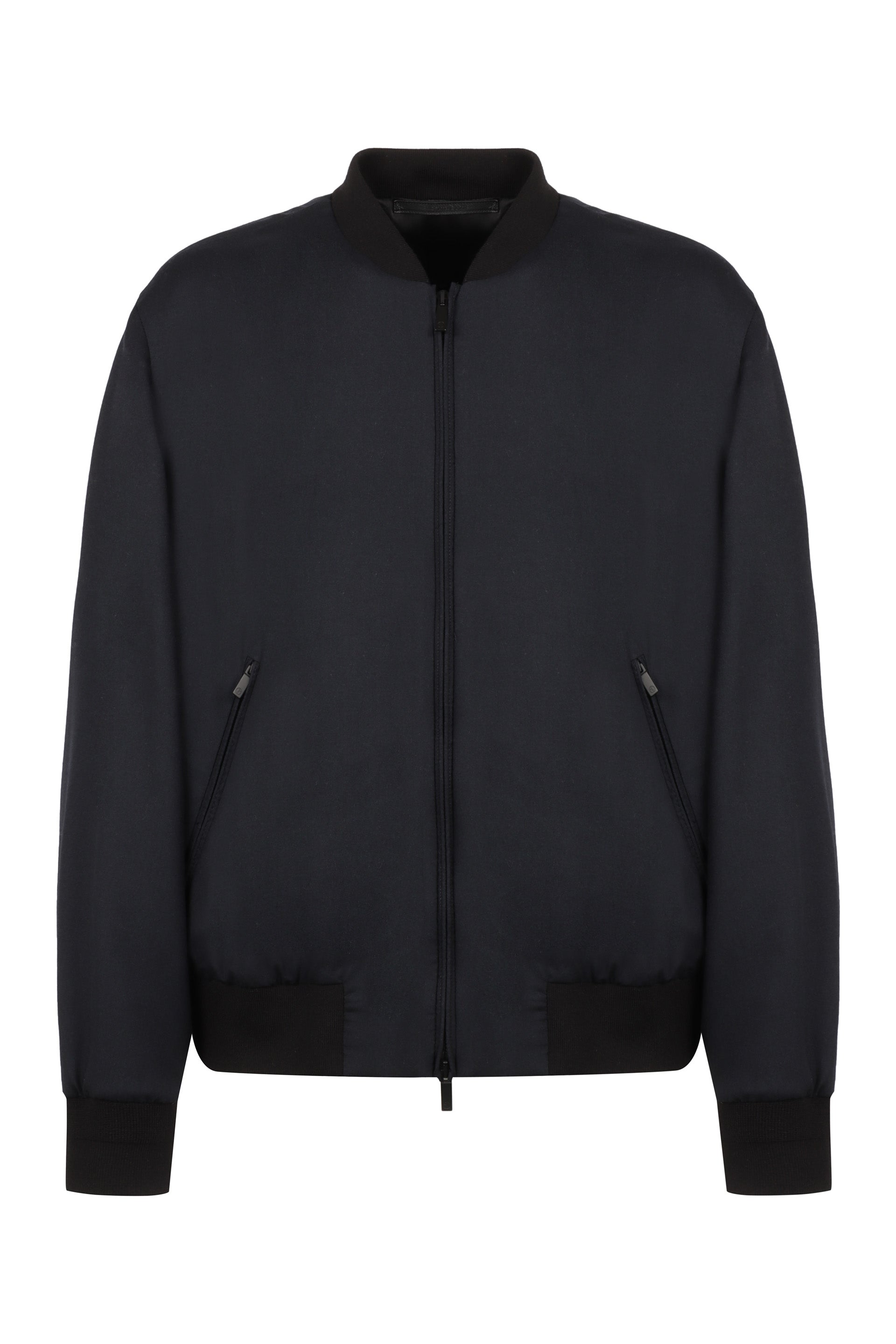 Giorgio Armani Blouson in maglia con ricamo