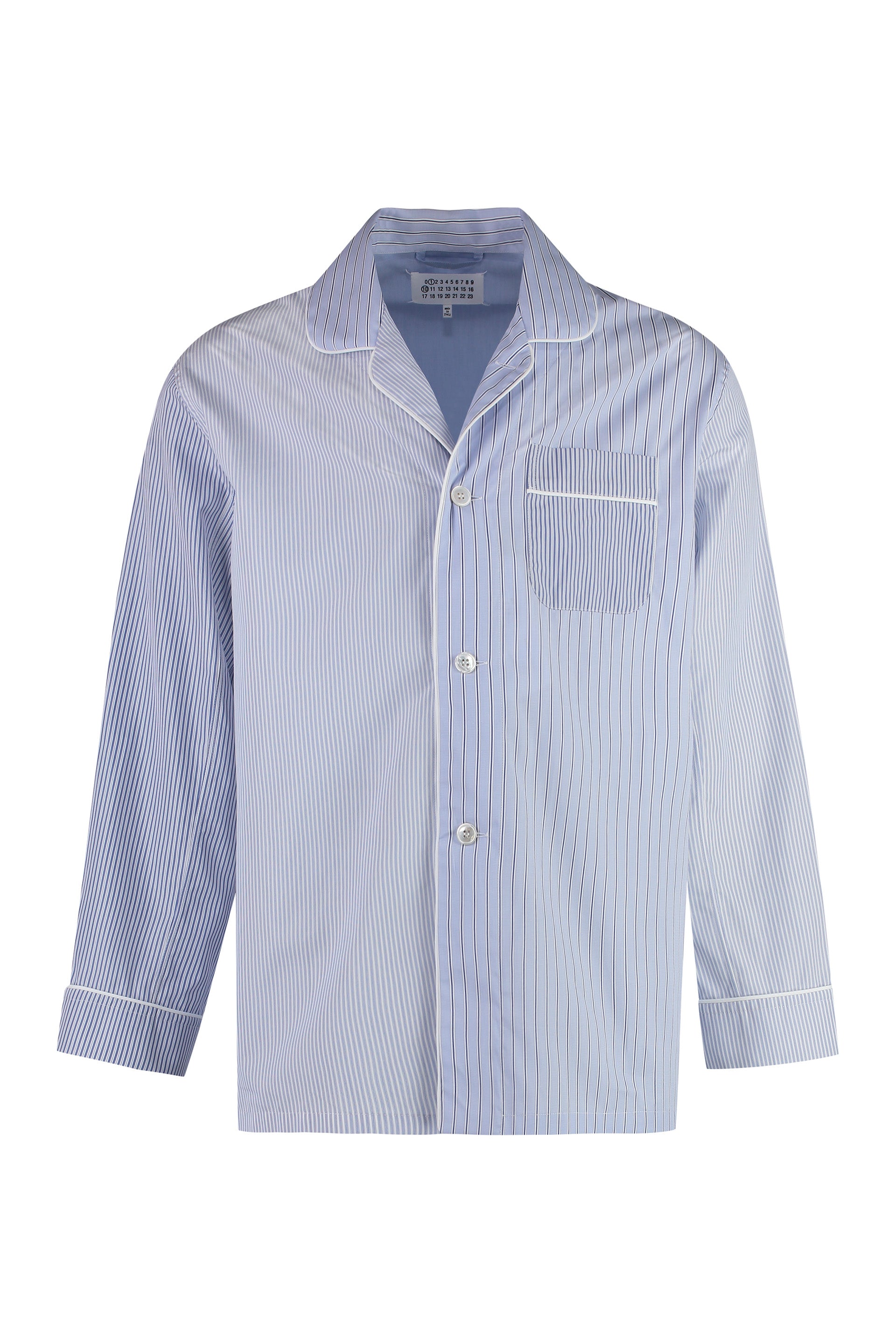 Maison Margiela Camicia pigiama in cotone a righe