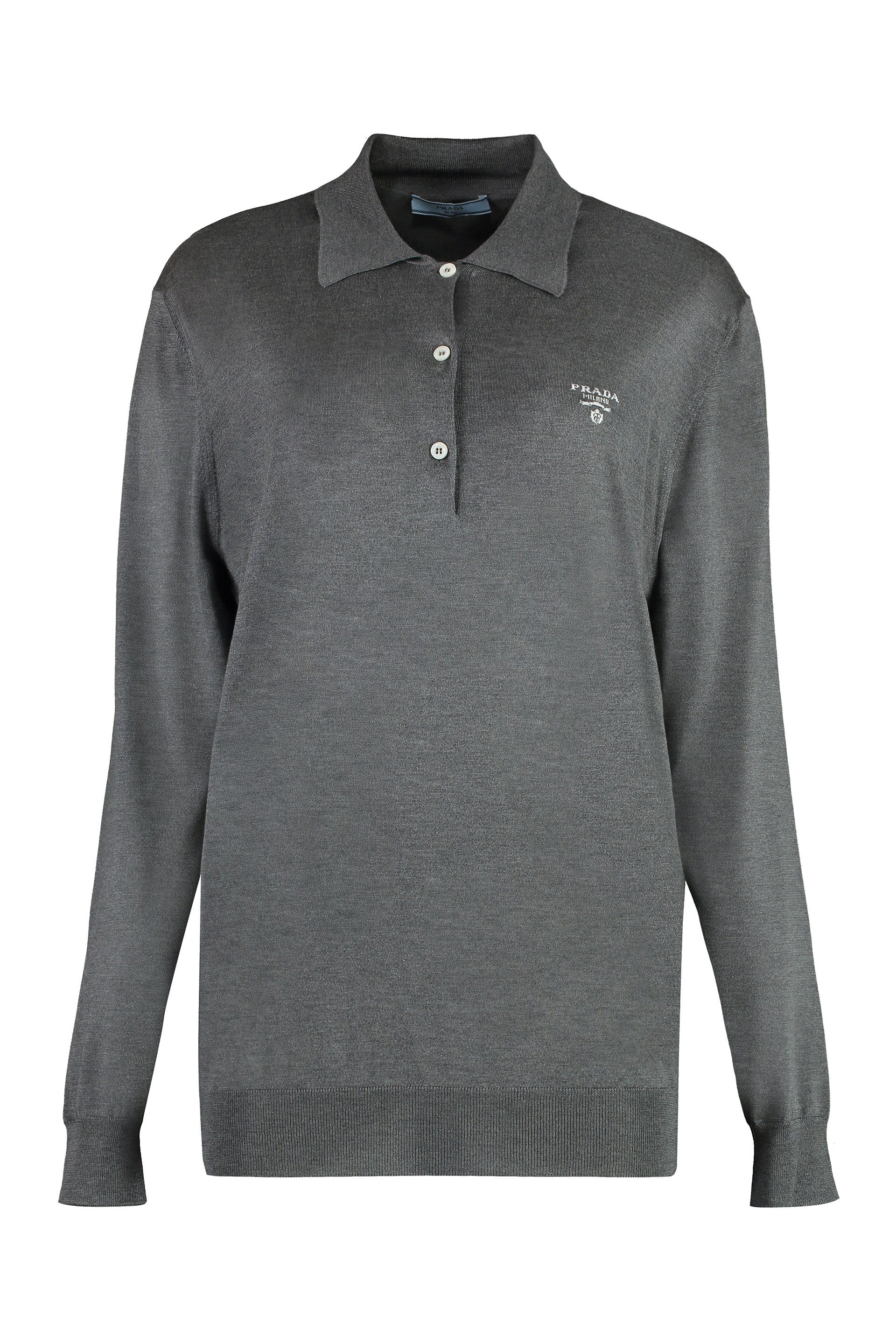 Prada Polo a maniche lunghe in maglia