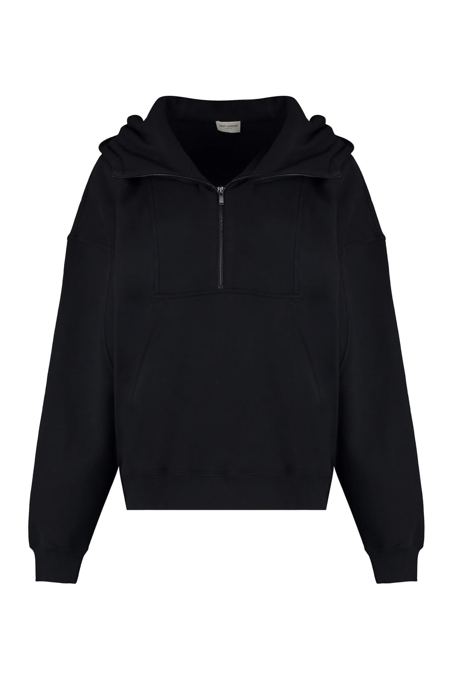 Saint Laurent Felpa in cotone con cappuccio