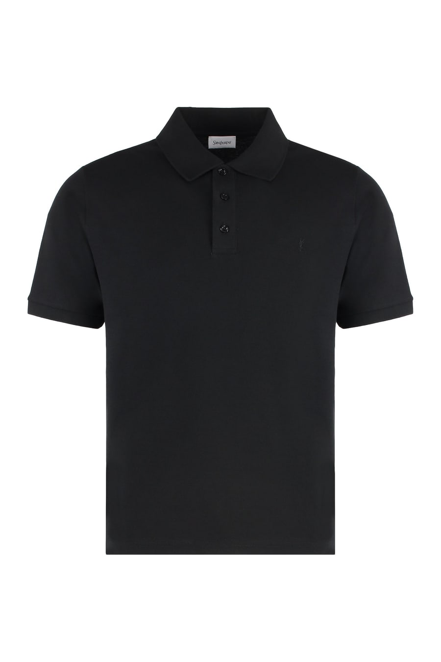 Saint Laurent Polo Cassandre in piquet di cotone