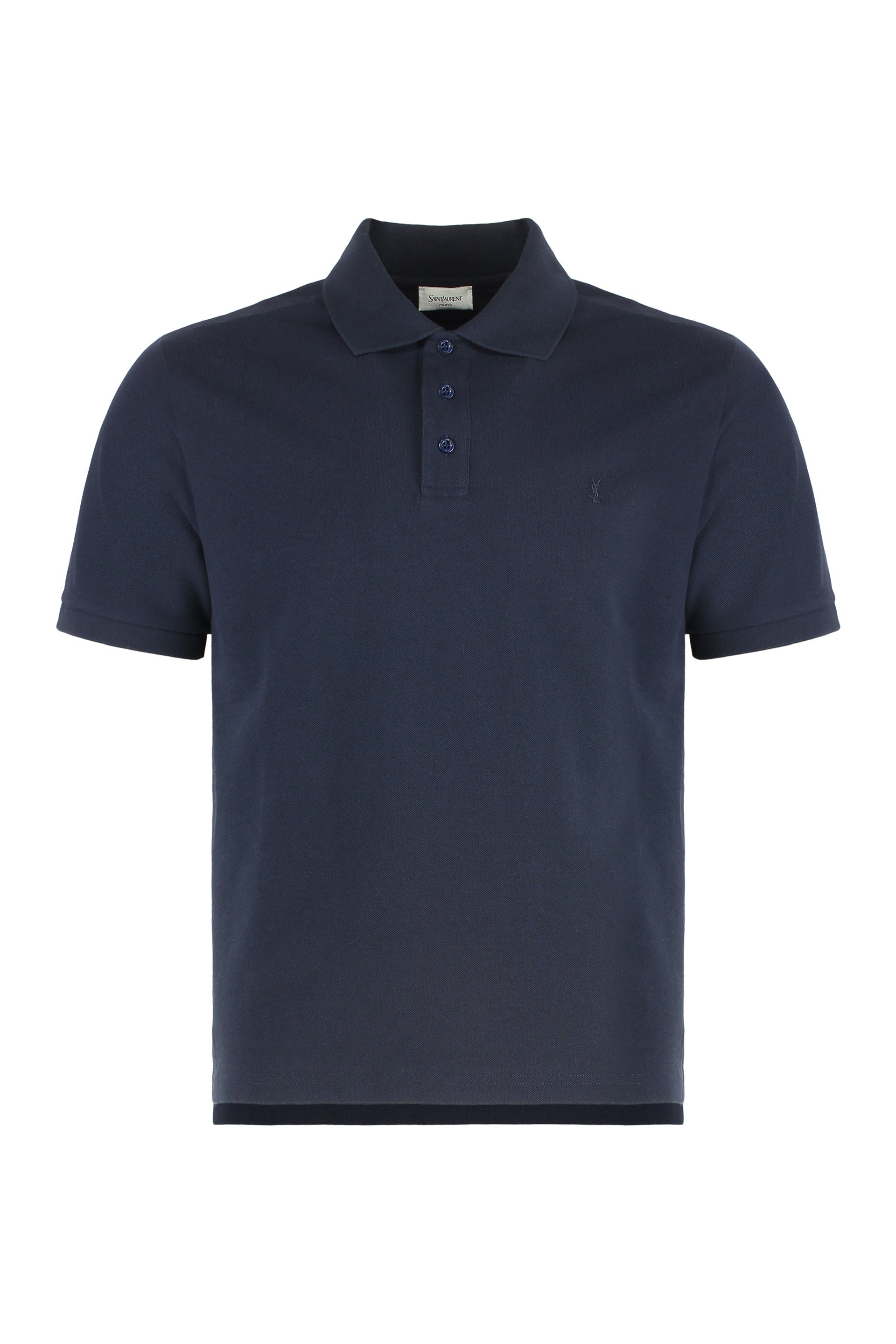 Saint Laurent Polo in piquet di cotone