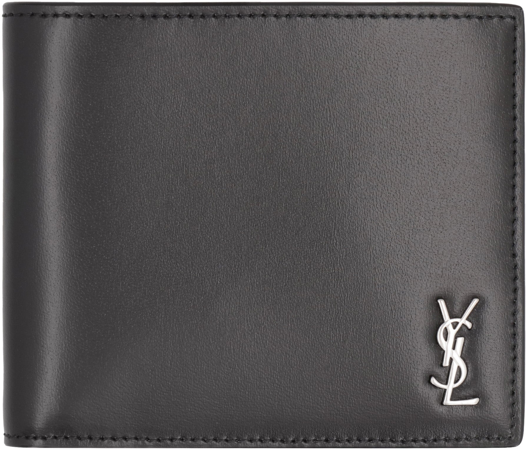 Saint Laurent Portafoglio Tiny Cassandre East/West in pelle