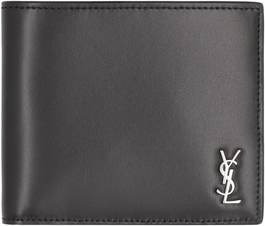 Saint Laurent Portafoglio Tiny Cassandre East/West in pelle