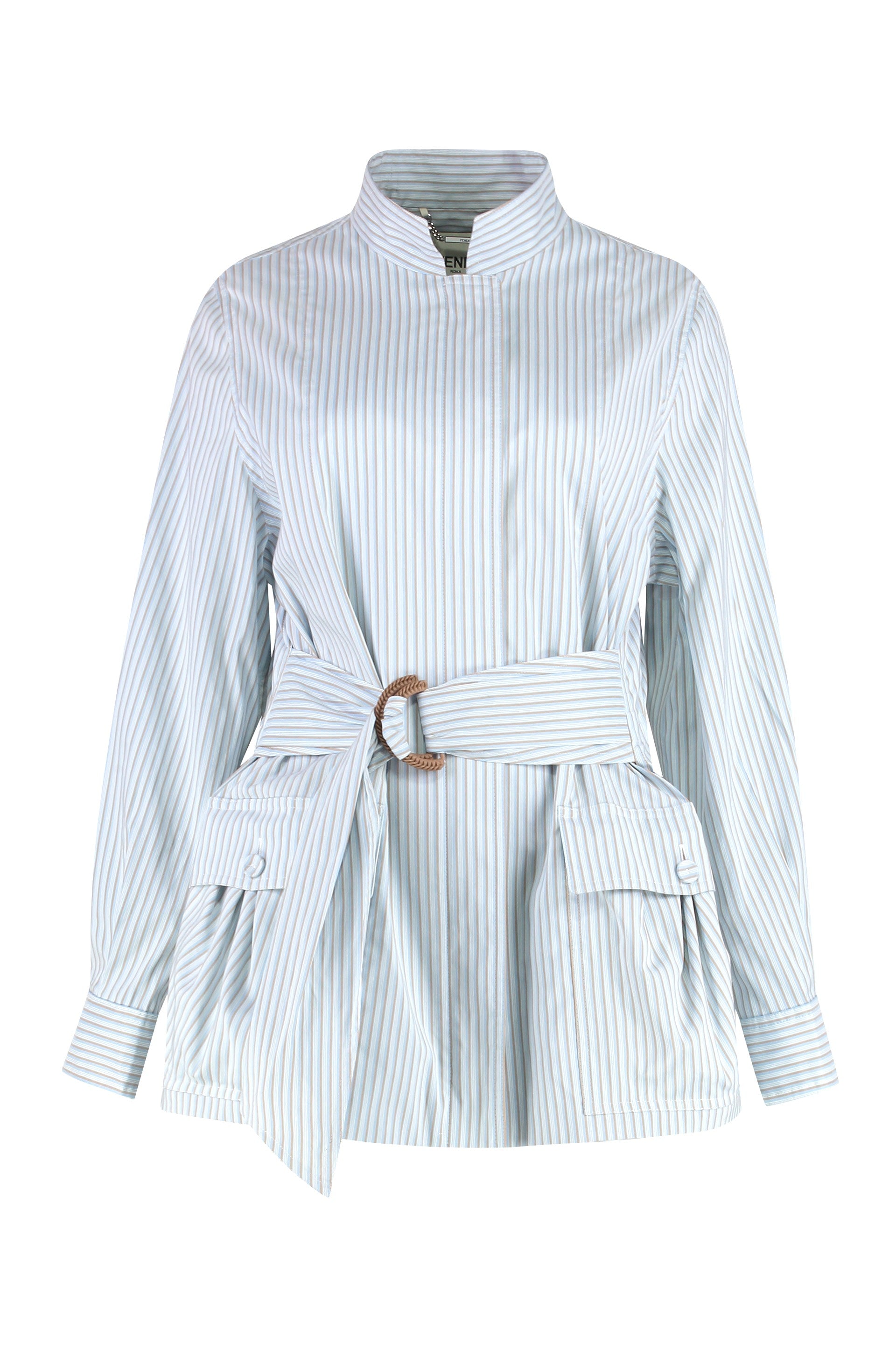 Fendi Giacca in cotone con cintura
