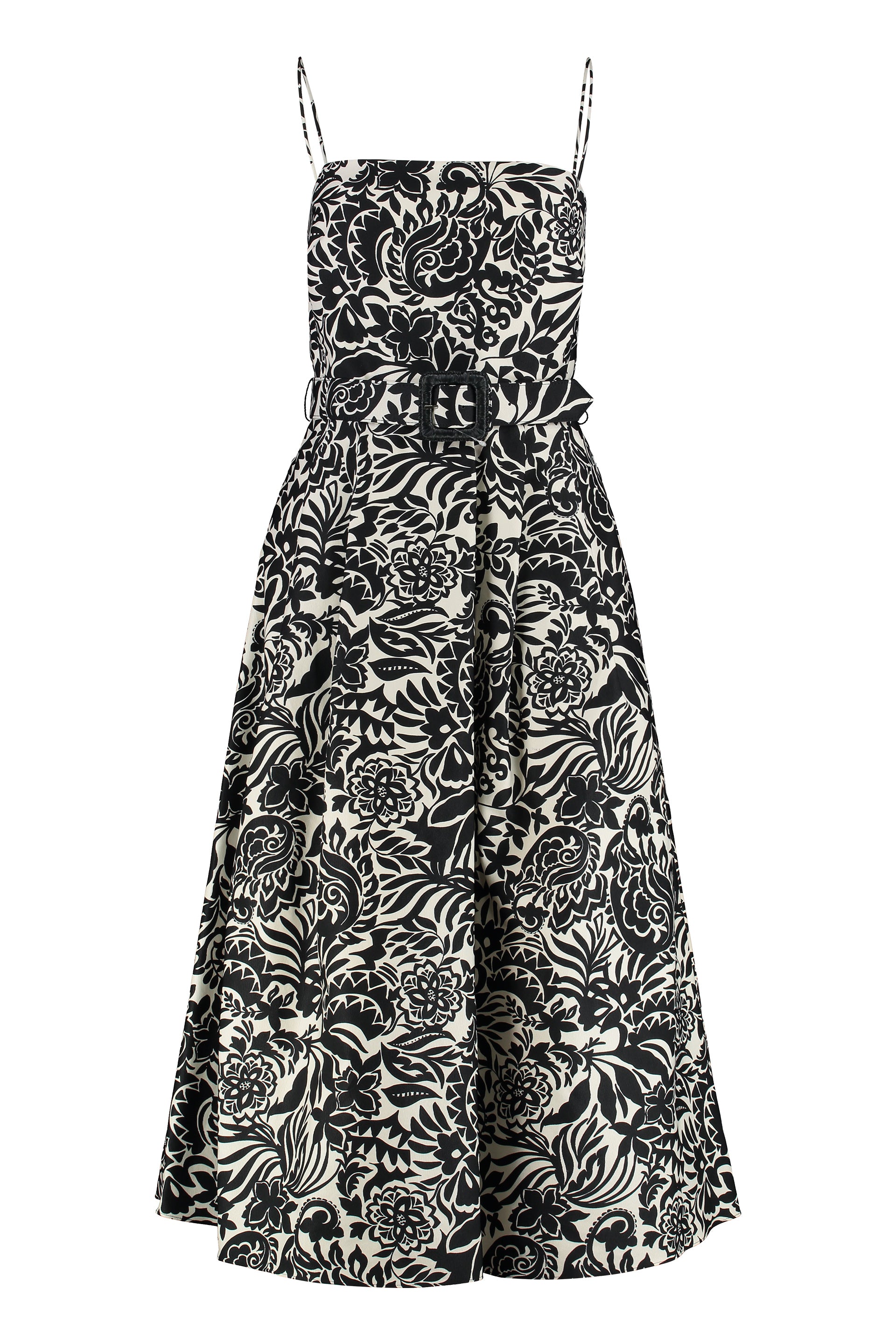 Lauren Abito midi con motivo floreale