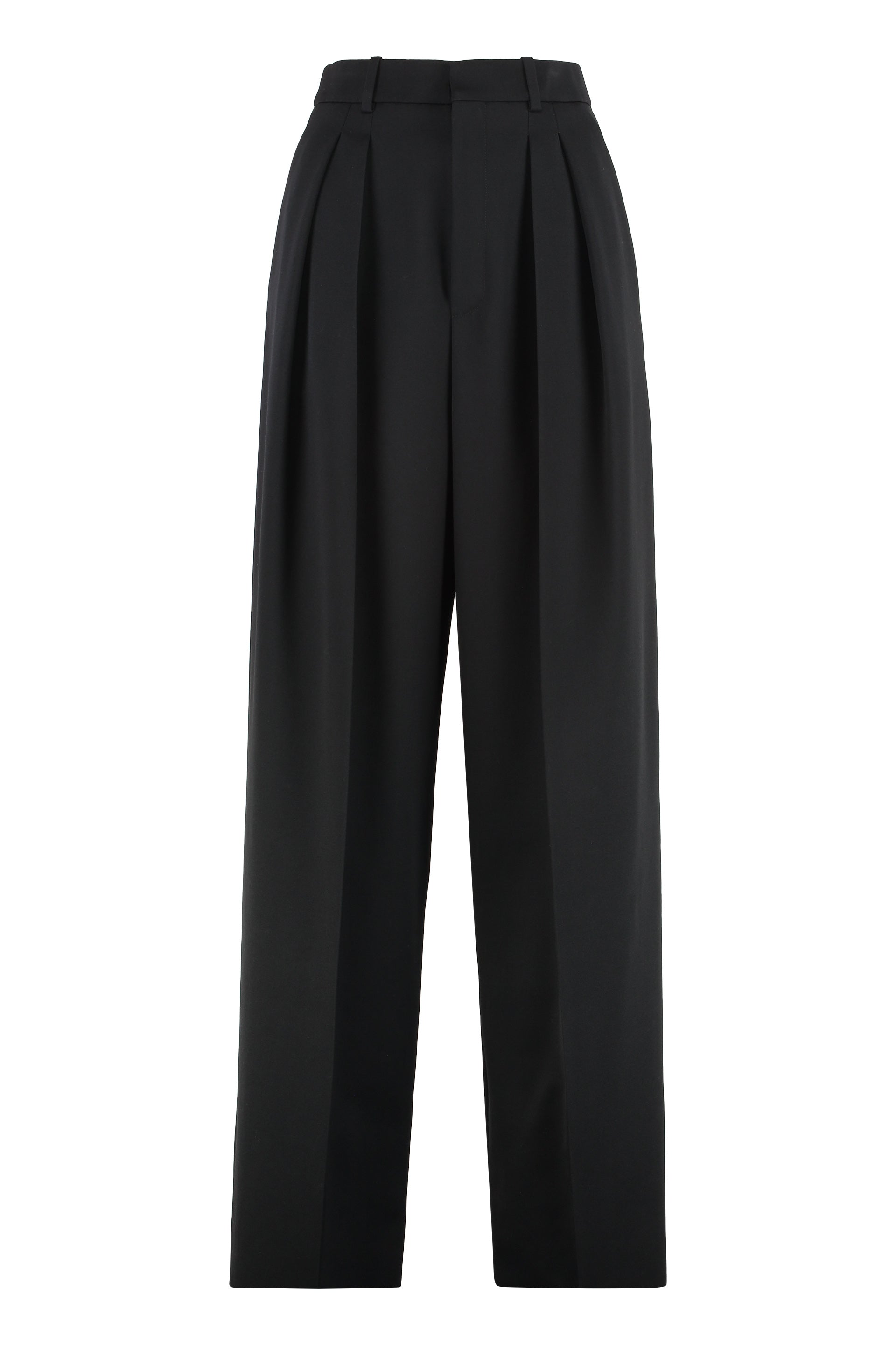 Saint Laurent Pantaloni ampi in lana