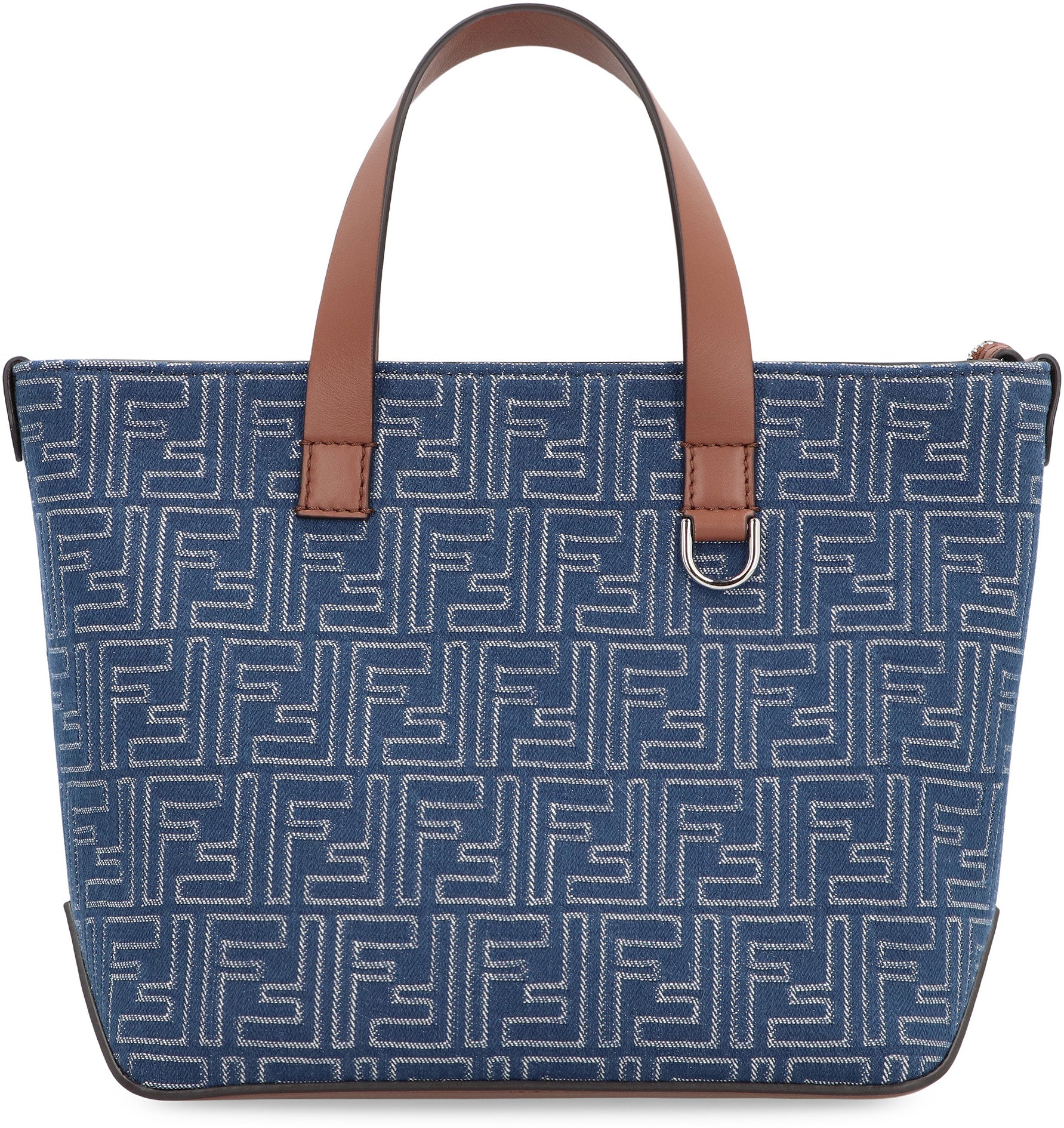 Fendi Shopping bag in canvas e pelle