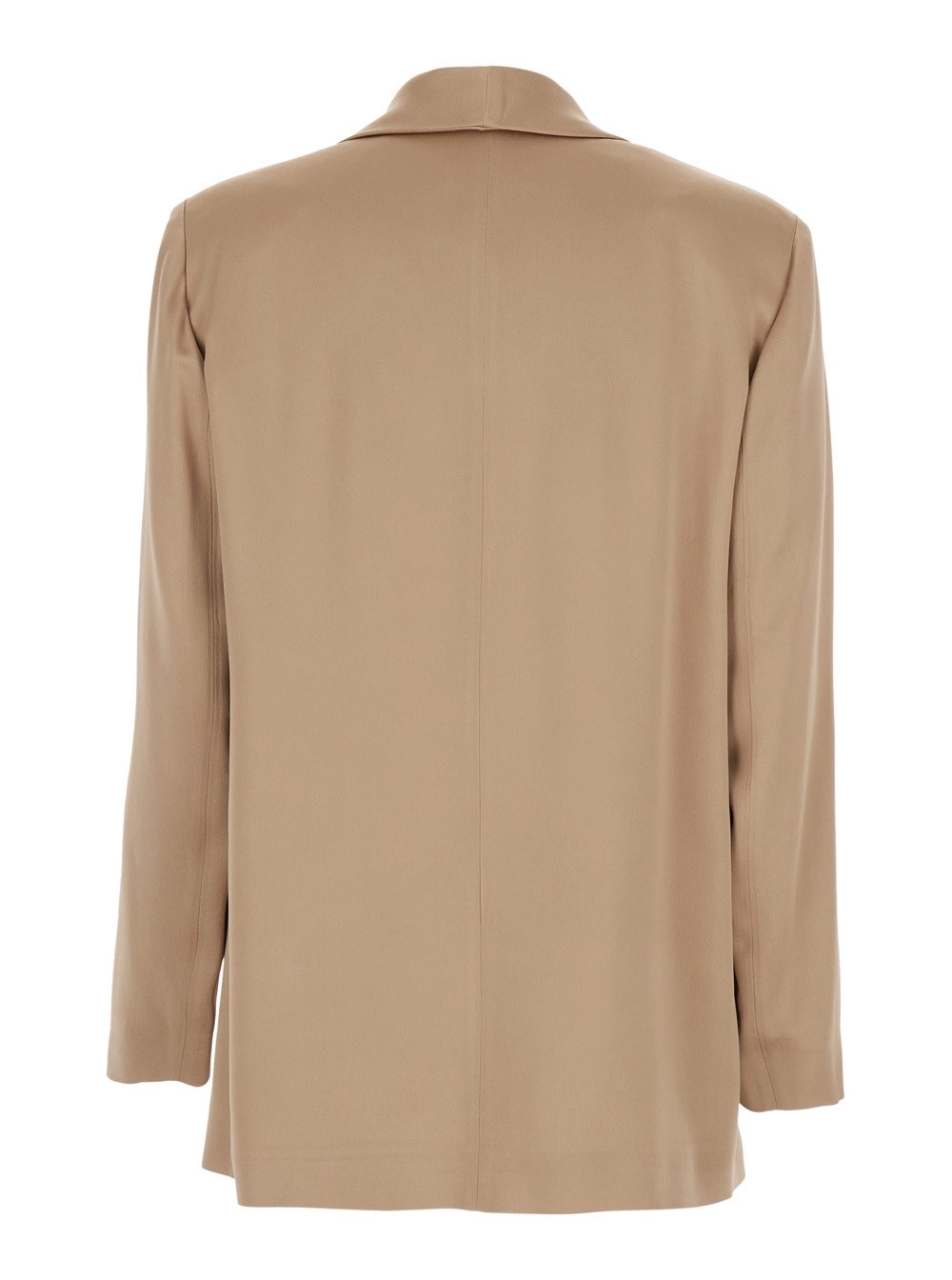 Antonelli Giacca 'EDWARD' monopetto con revers sciallato in tessuto tecnico beige Donna, view 2