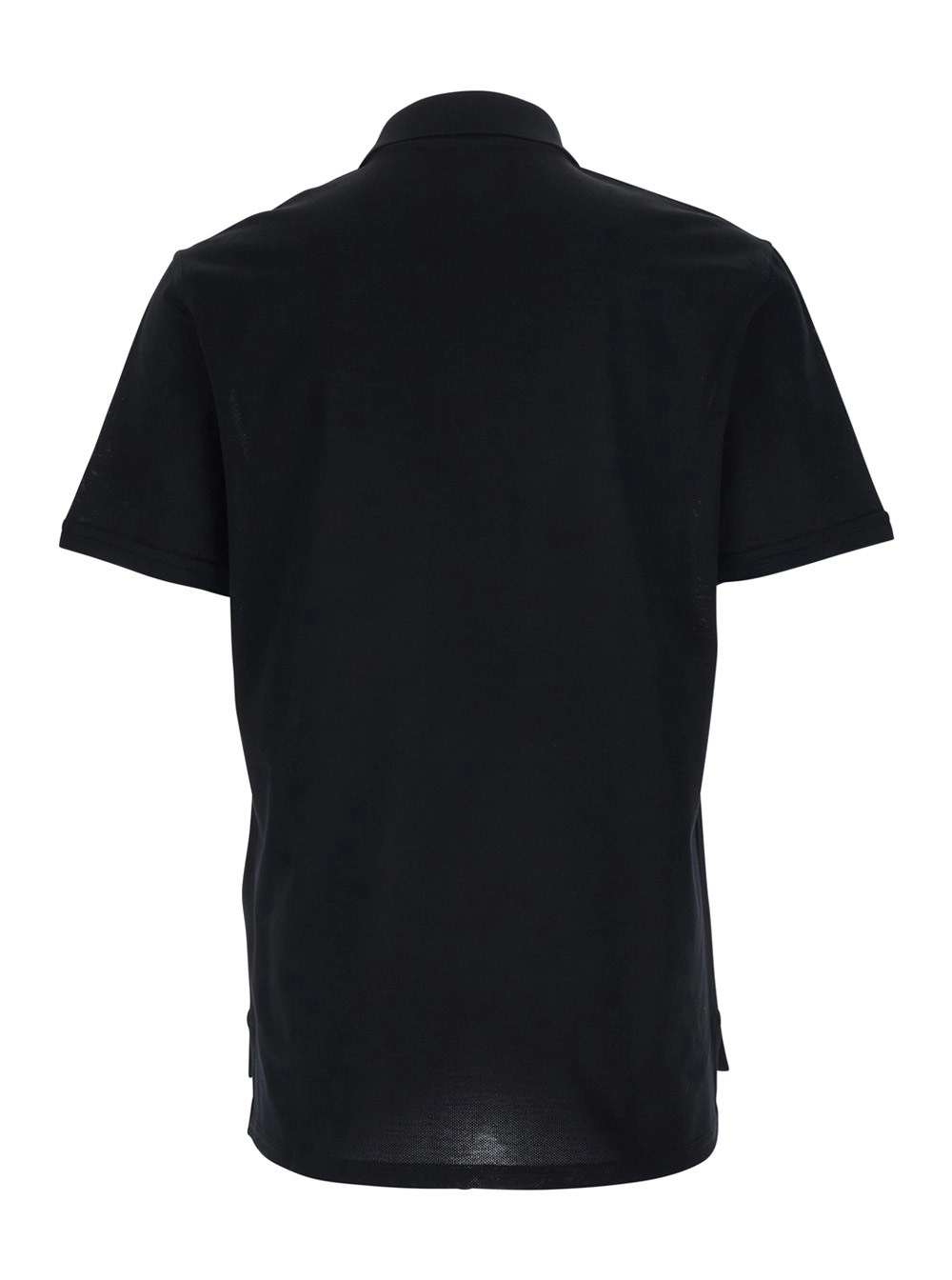 Givenchy Polo con Patch Logo sul Petto in Cotone Nera Uomo, view 2