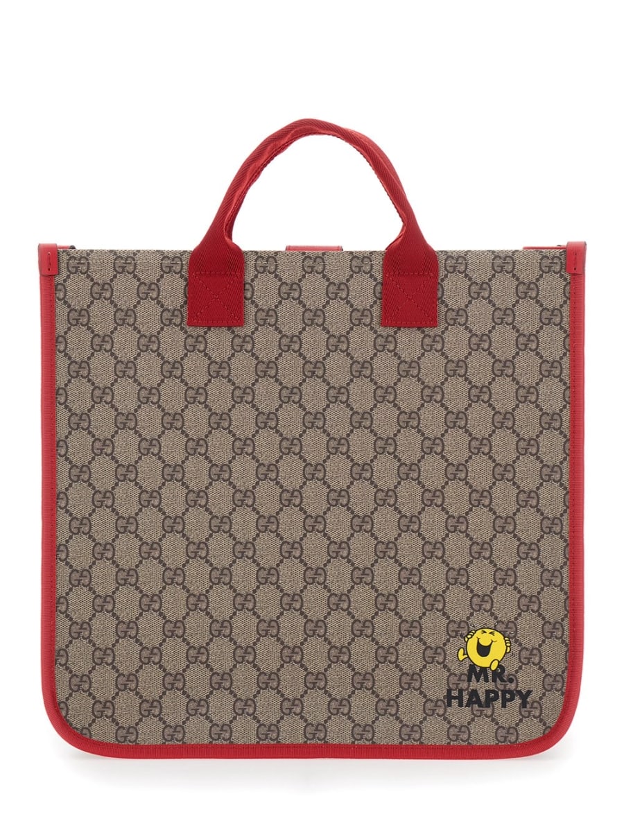 Gucci kids Borsa a mano 'Gucci' in Pelle Beige Donna, view 4