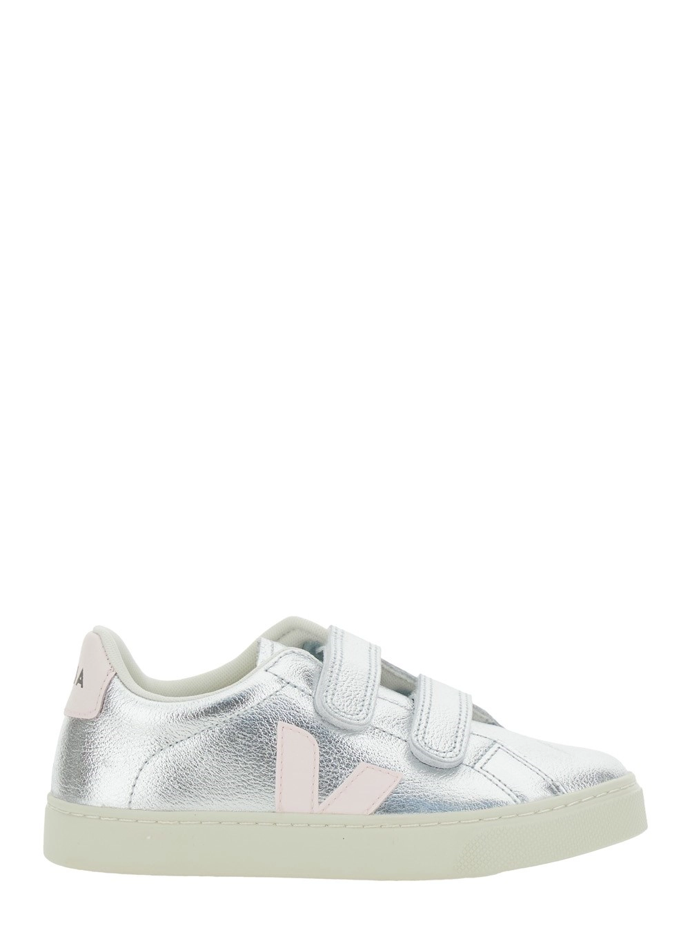 Veja kids Sneaker 'Esplar' Low Top con Logo Patch sul Lato e Design Metallizzato in Pelle Metallica Bambina