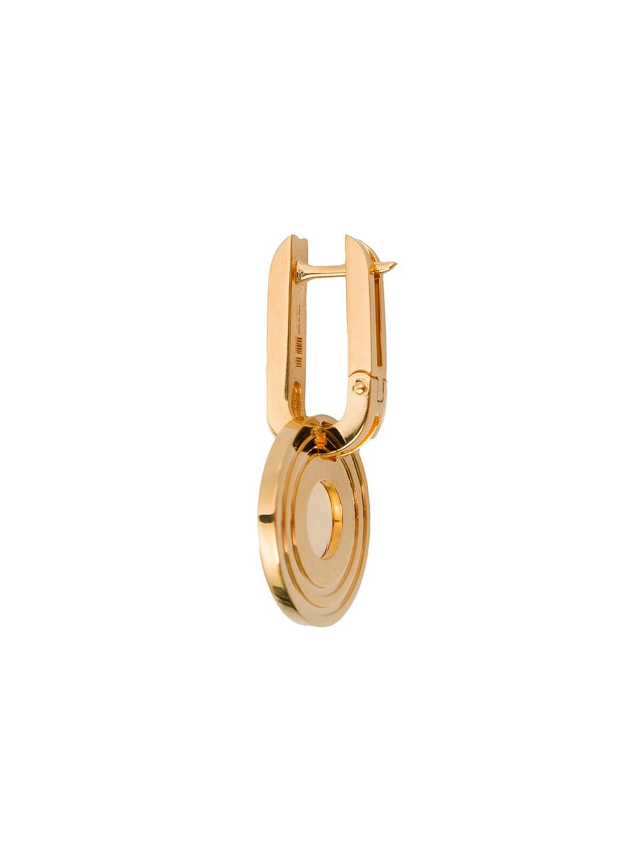 Leda madera Orecchini Sophia in Ottone Placcato Oro con pietra Donna Leda Madera, view 2