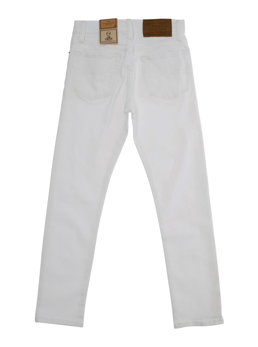 Polo ralph lauren kids Jeans 'Sullivan' con Patch Logo su Fronte e Retro in Denim Bianchi Bambino, view 2