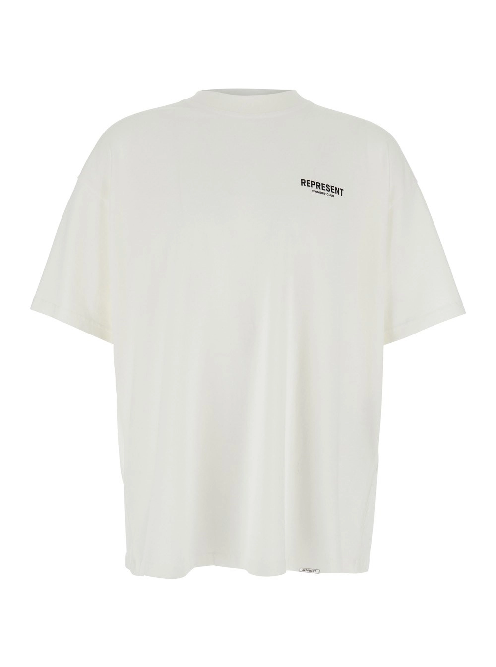 Represent T-Shirt Bianca con Logo sul Fronte e Maxi Logo sul Retro in Cotone Uomo