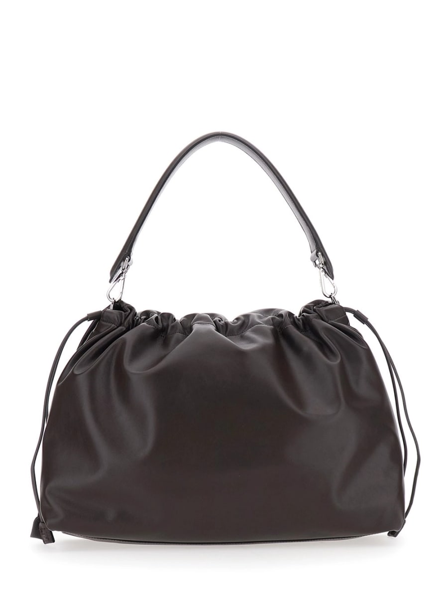 Fendi Borsa a Spalla 'Mama Baguette Grande' con Chiusura FF sul Fronte in Pelle Marrone Uomo, view 4