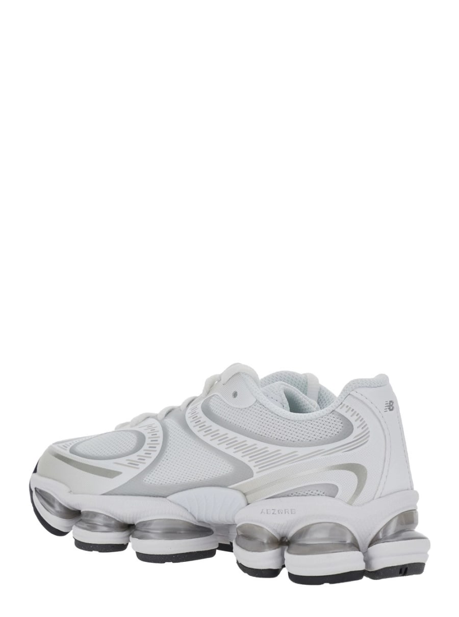 New Balance Sneakers Low Top '2000' con Patch Logo sul Lato in Pelle e Tessuto Bianche Unisex, view 3