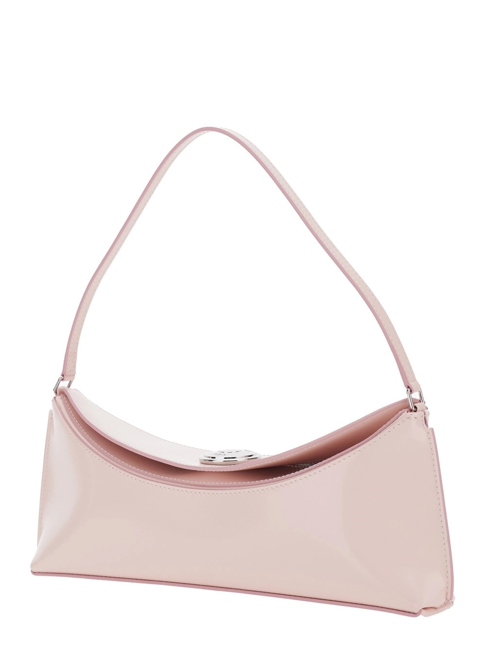 Jacquemus Borsa a Spalla 'Le Calisso' con Bottone a Pressione Inciso in Pelle Rosa Donna, view 2